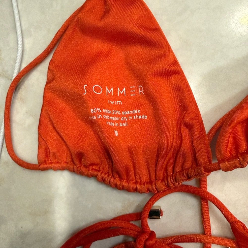 Vibrant Orange Bikini Set Sommer swim - Picture 2 of 3